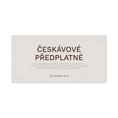 Českávové předplatné - Velikost balení: L (2x500 g), Délka předplatného: 6 měsíců